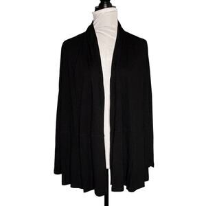 Theory Open Drape Cardigan Black Size Medium